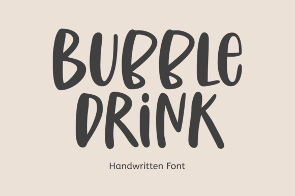 Bubble Drink Font for Creative Brands