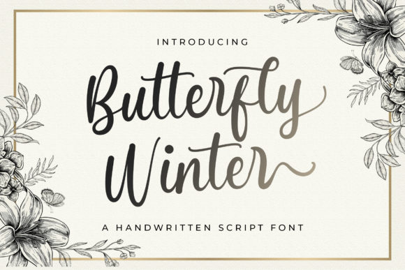 Butterfly Winter Font for Elegant Branding