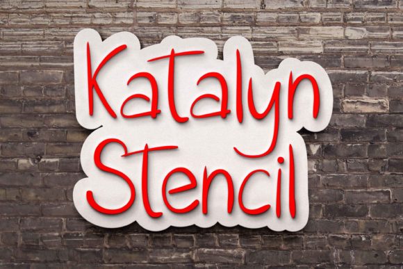 Katalyn Stencil Font for Business