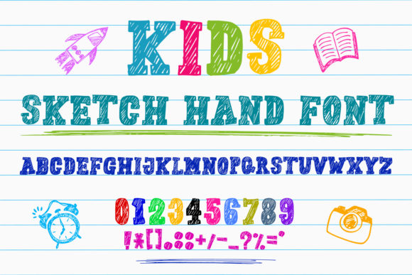 Kids Sketch Hand Font for Creative Brands