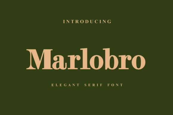 Marlobro Font: Elegant Serif for Designers