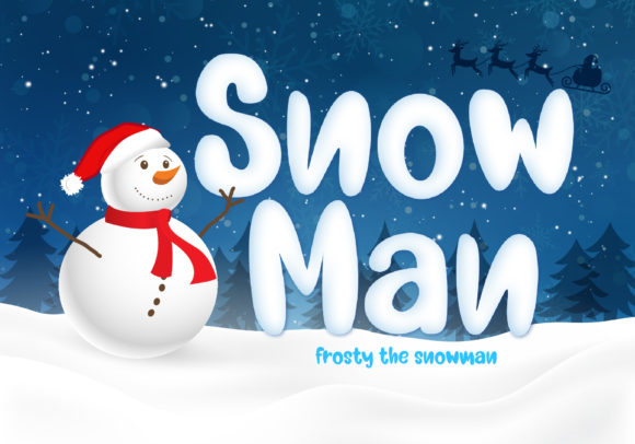 Snow Man Font: A Sweet Display Choice